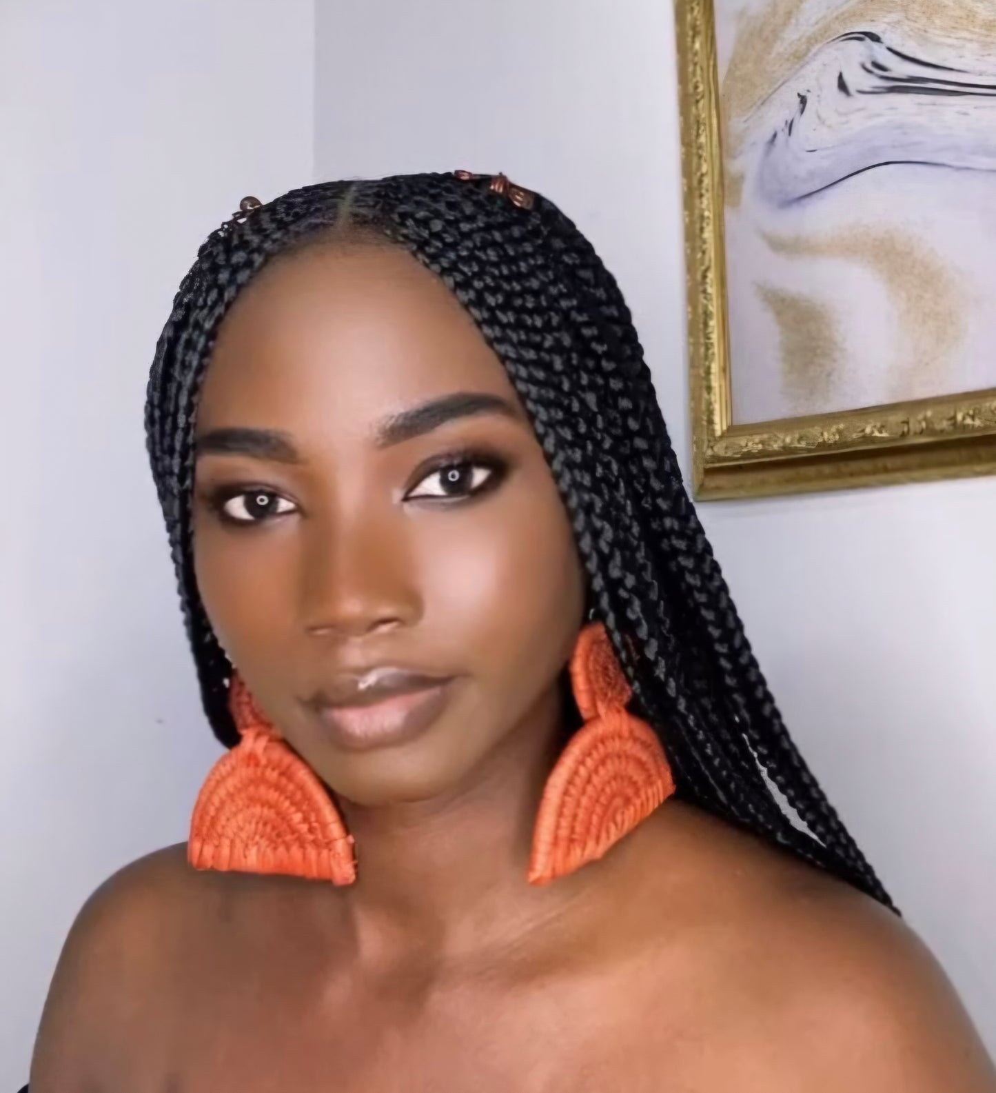 Aurora Fan Drops – Handwoven Statement Earrings