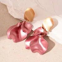 Luxe Satin Petal Drop Earrings