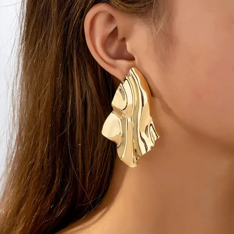 Liquid Gold Sculpted Earrings