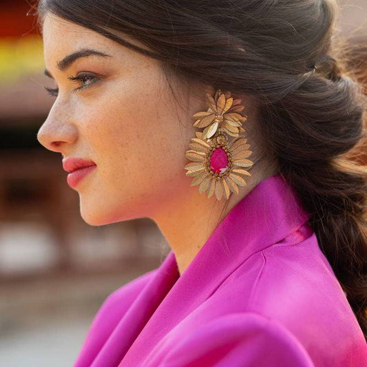 Santal Rouge Statement Earrings